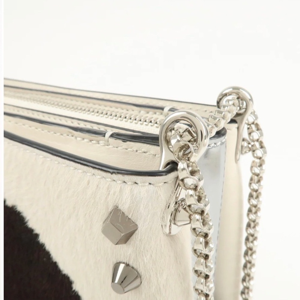 CHRISTIAN LOUBOUTIN Studded Triloubi Cowboy Western Pony Hair Chain Shoulder Bag - Picture 8 of 16